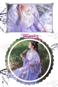 Hán Phục Hải Đường Tử Sắc