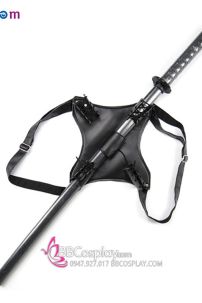 Đai Đeo Kiếm Chéo Sau Lưng - Kèm Kiếm Gỗ 75Cm