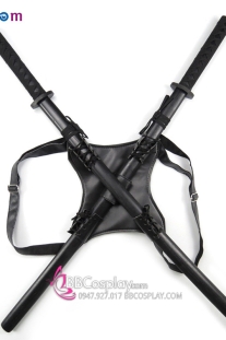 Đai Đeo Kiếm Chéo Sau Lưng - Kèm Kiếm Gỗ 75Cm