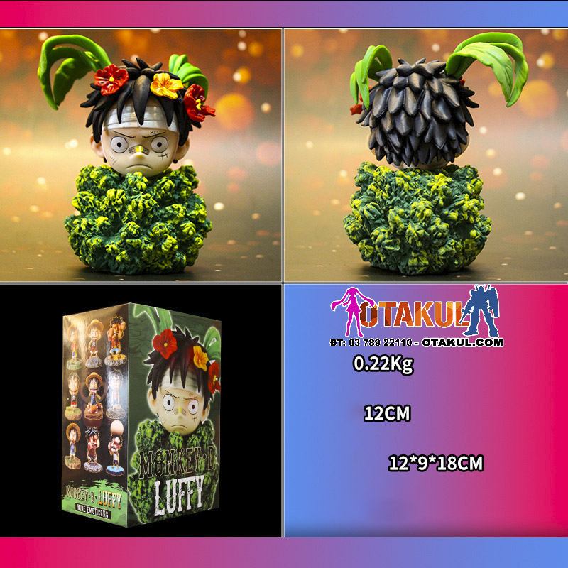 Mô Hình Figure One Piece Grass Luffy Funny Childhood 12Cm