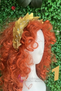 Vòng Lá Nguyệt Quế Vàng Đính Hạt Nữa Đầu