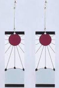 Cặp Bông Tai Kẹp Vành Chuẩn Phim Thực Tế - Hóa Trang Nhân Vật Kimetsu No Yaiba Tanjirou Kamado - Không Cần Xỏ Lỗ Vẫn Đeo Được