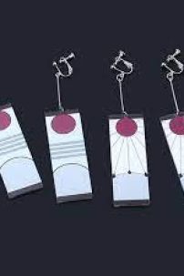 Cặp Bông Tai Kẹp Vành Chuẩn Phim Thực Tế - Hóa Trang Nhân Vật Kimetsu No Yaiba Tanjirou Kamado - Không Cần Xỏ Lỗ Vẫn Đeo Được