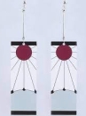 Cặp Bông Tai Kẹp Vành Chuẩn Phim Thực Tế - Hóa Trang Nhân Vật Kimetsu No Yaiba Tanjirou Kamado - Không Cần Xỏ Lỗ Vẫn Đeo Được