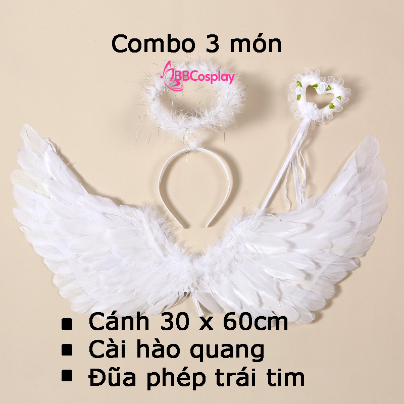 Cánh Thiên Thần Lông Ngỗng Cho Bé Size 30 X 60Cm