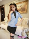 Đồ Nữ Cảnh Sát Sexy Áo Xanh Váy Đen