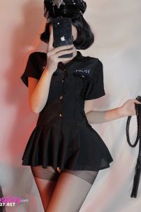 Trang Phục Nữ Cảnh Sát Đen - Có Nón