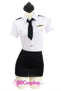 Trang Phục Nữ Cảnh Sát Áo Trắng Váy Đen