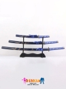 Bộ 3 Kiếm Nhật Samurai Xanh Khắc Vân Rồng