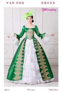 Đầm Quý Tộc Âu Mỹ 15TH Green Tea