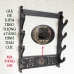 Giá Để Kiếm Treo Tường Màu Đen 2 Tầng Hình Thái Cực Mạ Vàng Loại Cao Cấp