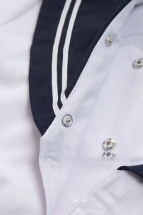 Trang Phục Seifuku Nữ Sinh Nhật Áo Trắng 2 Sọc - Váy Xanh Đen Cơ Bản