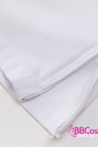 Trang Phục Seifuku Nữ Sinh Nhật Áo Trắng 2 Sọc - Váy Xanh Đen Cơ Bản