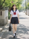 Đồ Seifuku Nữ Sinh Nhật Áo Trắng 2 Sọc - Váy Xanh Đen Cơ Bản