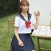 Đồ Seifuku Nữ Sinh Nhật Áo Trắng 2 Sọc - Váy Xanh Đen Cơ Bản