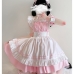 Đồ Nàng Hầu Maid Màu Hồng Viền Hồng