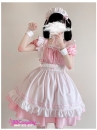 Đồ Nàng Hầu Maid Màu Hồng Viền Hồng