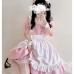Đồ Nàng Hầu Maid Màu Hồng Viền Hồng