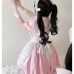 Đồ Nàng Hầu Maid Màu Hồng Viền Hồng