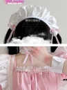 Đồ Nàng Hầu Maid Màu Hồng Viền Hồng
