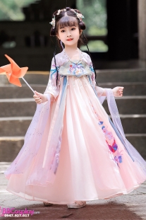 Trang Phục Hằng Nga Cho Bé - Thiên Điểu Hồng Hoa