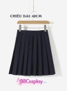 Chân Váy Xếp Ly Nữ Sinh 42Cm Xanh Đen - Eo 72