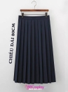 Chân Váy Xếp Ly Nữ Sinh 80Cm - Màu Xanh Đen