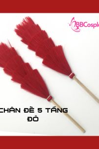 Chân Lông Chim Trĩ Mẫu 5 Tầng - Đỏ Vàng