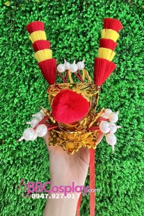 Chân Lông Chim Trĩ Mẫu 5 Tầng - Đỏ Vàng