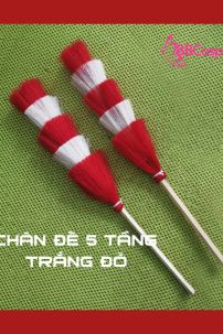 Chân Đế Chim Trĩ 5 Tầng - Trắng Đỏ