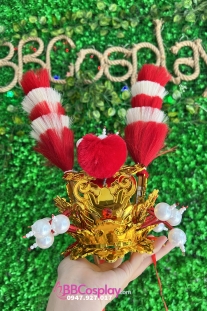 Chân Đế Chim Trĩ 5 Tầng - Trắng Đỏ