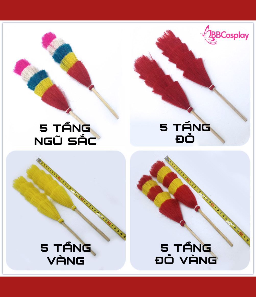 Chân Đế Chim Trĩ 5 Tầng - Trắng Đỏ