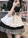 Đồ Nàng Hầu Maid Đen Trắng Viền Caro Đen