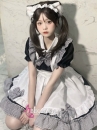 Đồ Nàng Hầu Maid Đen Trắng Viền Caro Đen