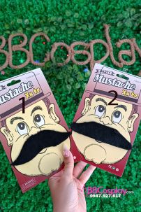 Râu Mép Giả Loại Dày Đen Thẳng