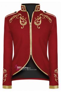 Vest Hoàng Gia Hậu Kì Trung Đại Phục Hưng Đỏ Viền Vàng