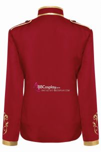 Vest Hoàng Gia Hậu Kì Trung Đại Phục Hưng Đỏ Viền Vàng