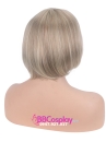 Tóc Giả Ngắn Vàng Khói Mái Thưa