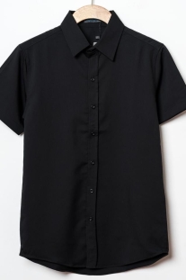 Áo Sơ Mi Nam Cơ Bản Tay Ngắn - Màu Đen