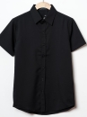Áo Sơ Mi Nam Cơ Bản Tay Ngắn - Màu Đen
