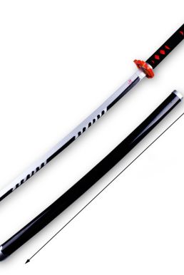 Kiếm Gỗ Nhật Luân Kiếm Kamado Tanjirou Thế Hệ 3 Làng Thợ Rèn Lưỡi Trắng Đen - Kimetsu No Yaiba