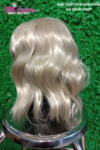 Tóc Giả Ngắn Vang Kim Ngắn Xoăn Nhẹ