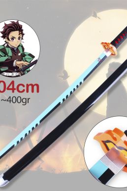 Kiếm Gỗ Nhật Luân Kiếm Kamado Tanjirou Thế Hệ 3 Làng Thợ Rèn Lưỡi Xanh - Kimetsu No Yaiba