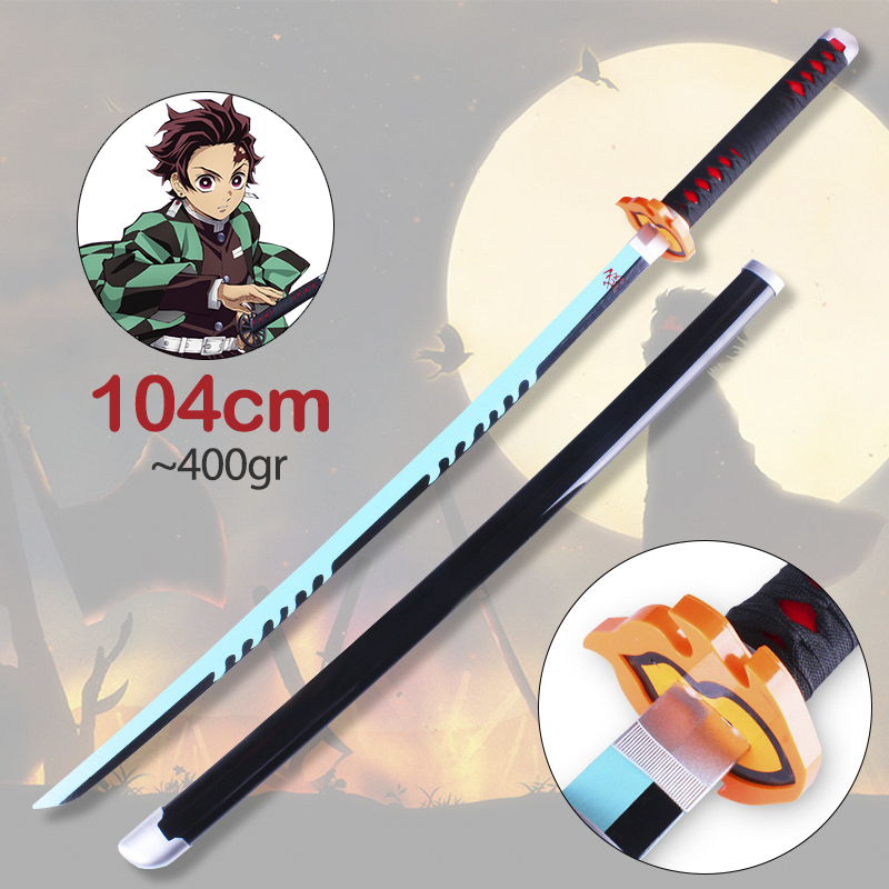 Kiếm Gỗ Nhật Luân Kiếm Kamado Tanjirou Thế Hệ 3 Làng Thợ Rèn Lưỡi Xanh - Kimetsu No Yaiba