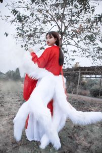 Set 9 Đuôi Hồ Ly - Hồ Ly Chín Đuôi Trắng Dài 100Cm