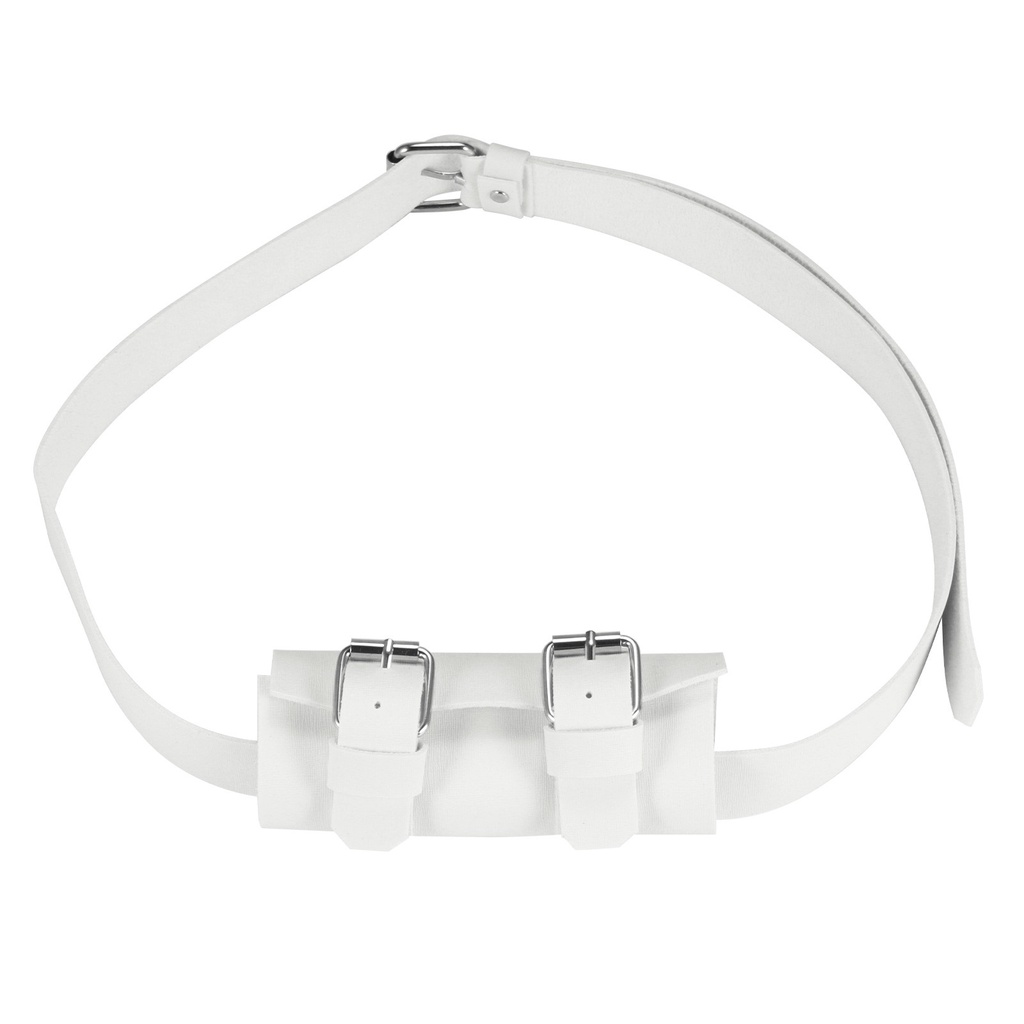 Thắt Lưng Đeo Kiếm - Đai Da Đeo Kiếm - Thắt Lưng Gắn Bao Kiếm Loại 3 Kiếm Cao Cấp Màu Trắng