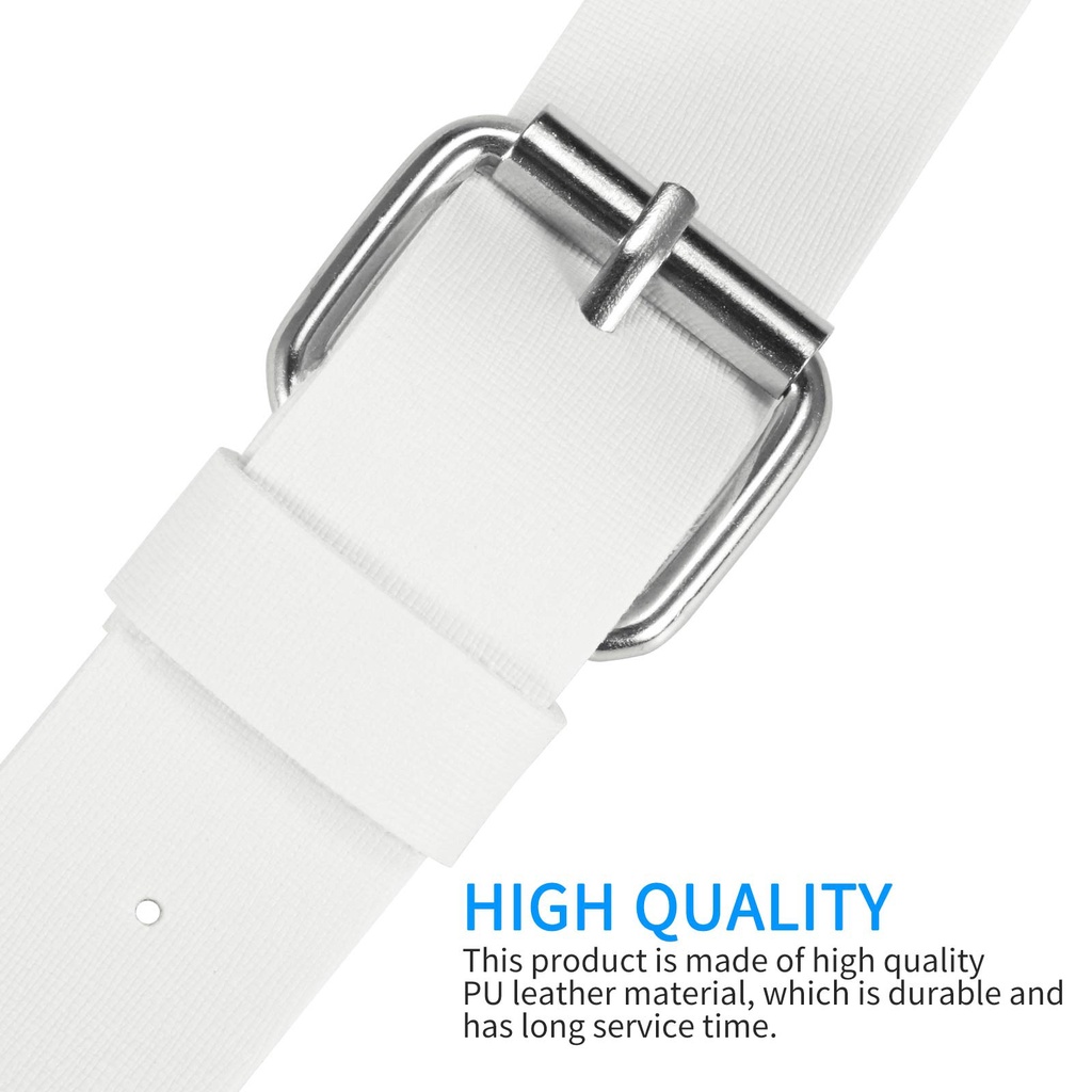 Thắt Lưng Đeo Kiếm - Đai Da Đeo Kiếm - Thắt Lưng Gắn Bao Kiếm Loại 3 Kiếm Cao Cấp Màu Trắng