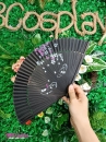 Quạt Gỗ Nhật Đen Hoa Đào Giá Rẻ