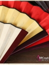 Quạt Xếp Trơn Cán Gỗ Mẫu Đỏ