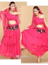 Trang Phục Múa Bụng Belly Dance Vai Chéo Màu Hồng